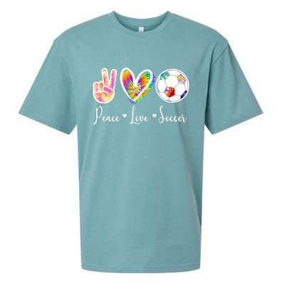 Cute Peace Love Soccer Sueded Cloud Jersey T-Shirt