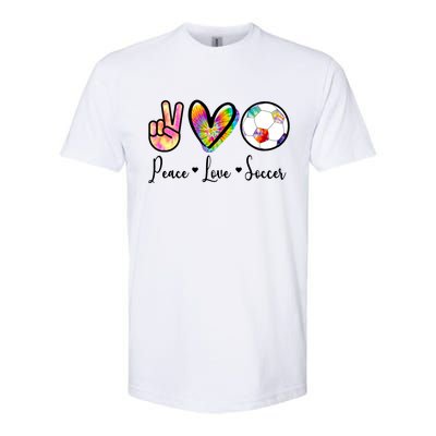 Cute Peace Love Soccer Softstyle CVC T-Shirt