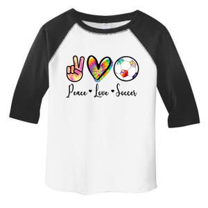 Cute Peace Love Soccer Toddler Fine Jersey T-Shirt