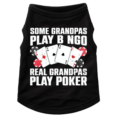 Cool Poker Lover Art For Grandpa Casino Card Gambling Doggie Tank