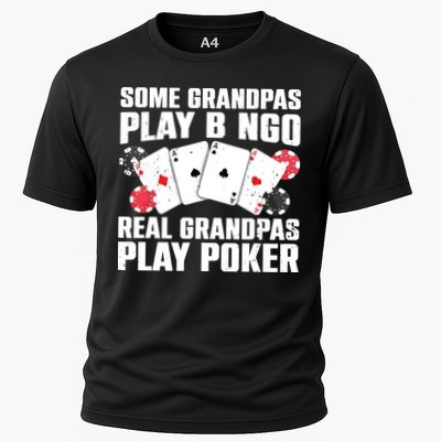 Cool Poker Lover Art For Grandpa Casino Card Gambling Performance Shirt