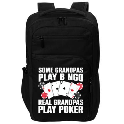 Cool Poker Lover Art For Grandpa Casino Card Gambling Impact Tech Backpack