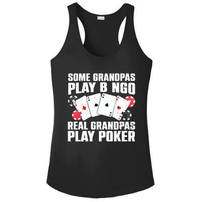 Cool Poker Lover Art For Grandpa Casino Card Gambling Ladies PosiCharge Competitor Racerback Tank