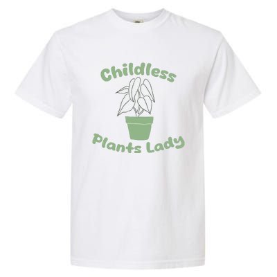 Childless Plant Lady Funny Garden Art For Women Plant Lover Garment-Dyed Heavyweight T-Shirt