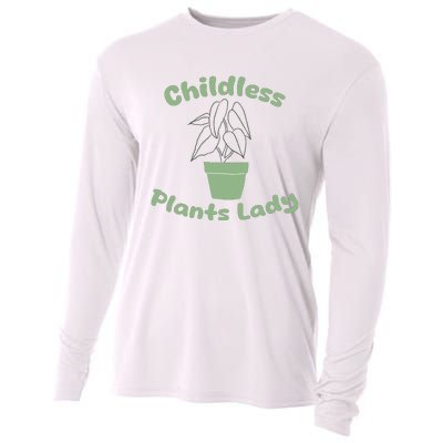 Childless Plant Lady Funny Garden Art For Women Plant Lover Cooling Performance Long Sleeve Crew