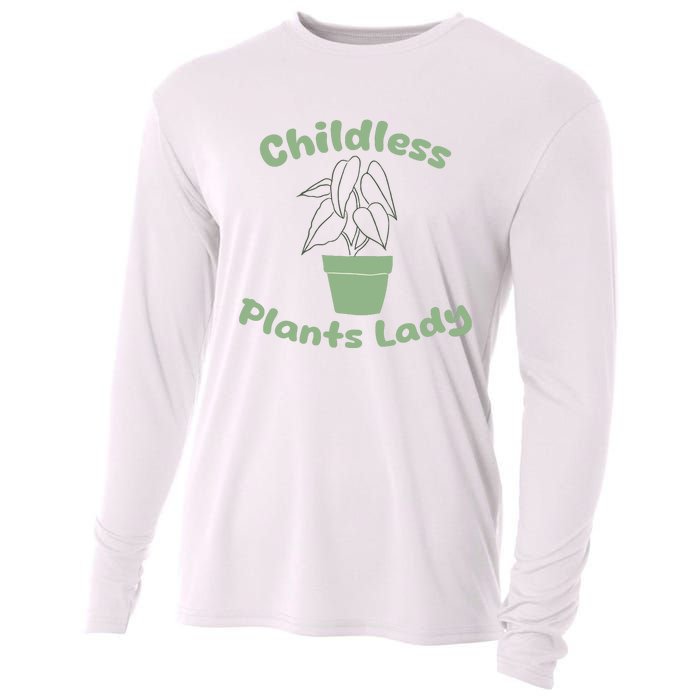 Childless Plant Lady Funny Garden Art For Women Plant Lover Cooling Performance Long Sleeve Crew