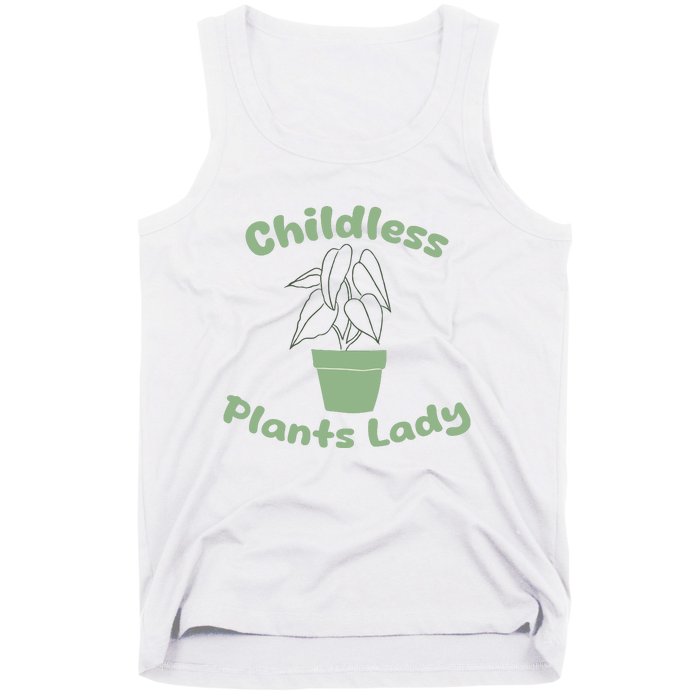 Childless Plant Lady Funny Garden Art For Women Plant Lover Tank Top