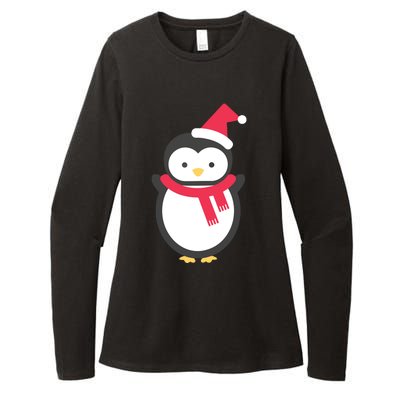 Cute Penguin Lover Gift Santa Penguin Christmas Womens CVC Long Sleeve Shirt