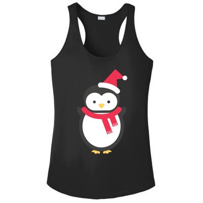 Cute Penguin Lover Gift Santa Penguin Christmas Ladies PosiCharge Competitor Racerback Tank