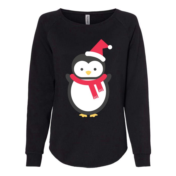 Cute Penguin Lover Gift Santa Penguin Christmas Womens California Wash Sweatshirt