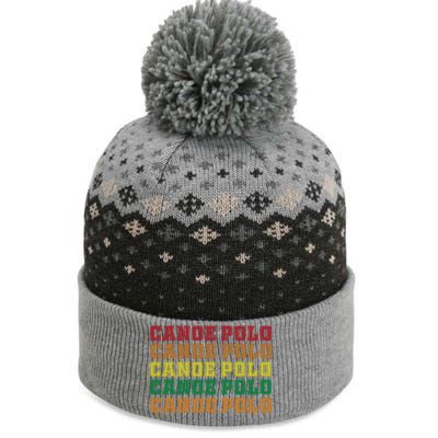 Canoe Polo Lettering Costume Love Water Sports Gift The Baniff Cuffed Pom Beanie