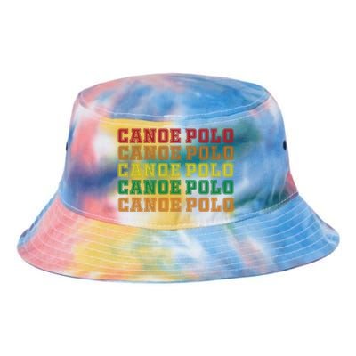 Canoe Polo Lettering Costume Love Water Sports Gift Tie Dye Newport Bucket Hat