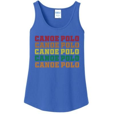 Canoe Polo Lettering Costume Love Water Sports Gift Ladies Essential Tank