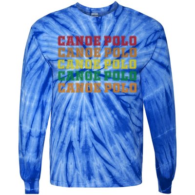 Canoe Polo Lettering Costume Love Water Sports Gift Tie-Dye Long Sleeve Shirt