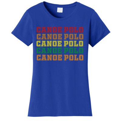 Canoe Polo Lettering Costume Love Water Sports Gift Women's T-Shirt