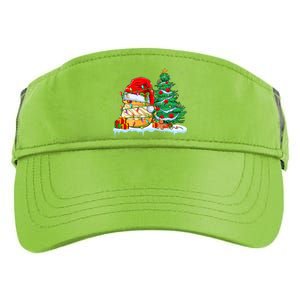 Cream Puff Lover Christmas Cream Puff Wearing Santa Hat Adult Drive Performance Visor