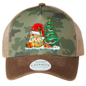 Cream Puff Lover Christmas Cream Puff Wearing Santa Hat Legacy Tie Dye Trucker Hat