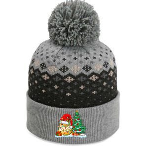 Cream Puff Lover Christmas Cream Puff Wearing Santa Hat The Baniff Cuffed Pom Beanie