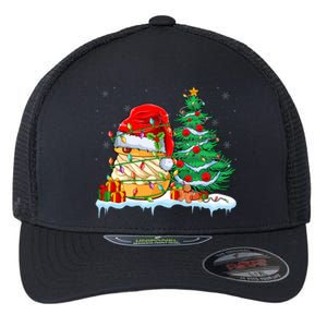 Cream Puff Lover Christmas Cream Puff Wearing Santa Hat Flexfit Unipanel Trucker Cap