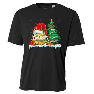 Cream Puff Lover Christmas Cream Puff Wearing Santa Hat Cooling Performance Crew T-Shirt