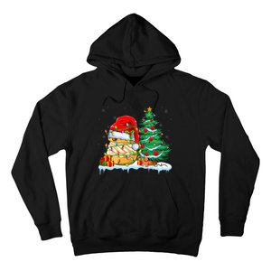 Cream Puff Lover Christmas Cream Puff Wearing Santa Hat Hoodie