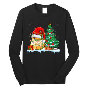 Cream Puff Lover Christmas Cream Puff Wearing Santa Hat Long Sleeve Shirt