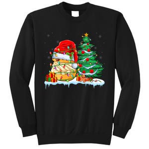 Cream Puff Lover Christmas Cream Puff Wearing Santa Hat Sweatshirt