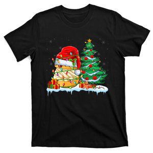 Cream Puff Lover Christmas Cream Puff Wearing Santa Hat T-Shirt