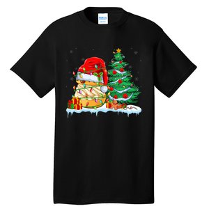 Cream Puff Lover Christmas Cream Puff Wearing Santa Hat Tall T-Shirt