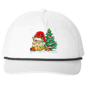 Cream Puff Lover Christmas Cream Puff Wearing Santa Hat Snapback Five-Panel Rope Hat