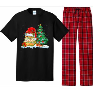 Cream Puff Lover Christmas Cream Puff Wearing Santa Hat Pajama Set