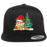 Cream Puff Lover Christmas Cream Puff Wearing Santa Hat Flat Bill Trucker Hat