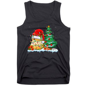 Cream Puff Lover Christmas Cream Puff Wearing Santa Hat Tank Top