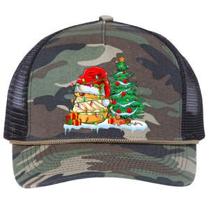 Cream Puff Lover Christmas Cream Puff Wearing Santa Hat Retro Rope Trucker Hat Cap