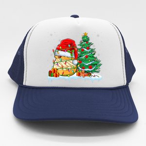 Cream Puff Lover Christmas Cream Puff Wearing Santa Hat Trucker Hat