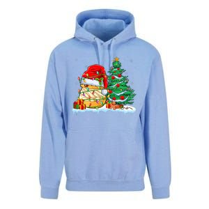 Cream Puff Lover Christmas Cream Puff Wearing Santa Hat Unisex Surf Hoodie