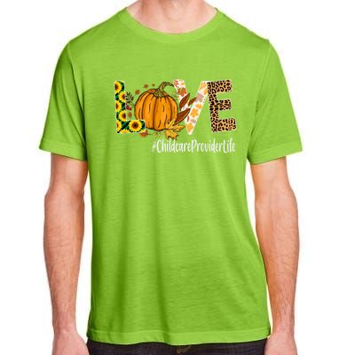 Care Provider Love Fall Pumpkin Leopard Halloween Cute Gift Adult ChromaSoft Performance T-Shirt