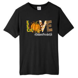 Care Provider Love Fall Pumpkin Leopard Halloween Cute Gift Tall Fusion ChromaSoft Performance T-Shirt