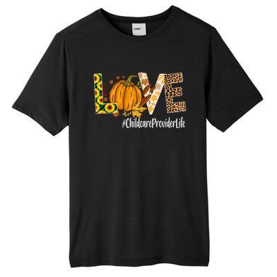 Care Provider Love Fall Pumpkin Leopard Halloween Cute Gift Tall Fusion ChromaSoft Performance T-Shirt