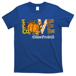 Care Provider Love Fall Pumpkin Leopard Halloween Cute Gift T-Shirt