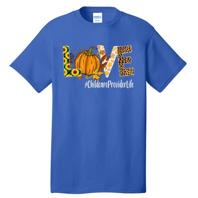 Care Provider Love Fall Pumpkin Leopard Halloween Cute Gift Tall T-Shirt