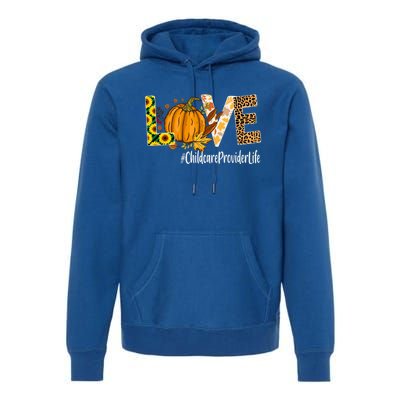 Care Provider Love Fall Pumpkin Leopard Halloween Cute Gift Premium Hoodie