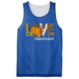 Care Provider Love Fall Pumpkin Leopard Halloween Cute Gift Mesh Reversible Basketball Jersey Tank