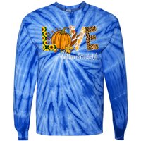 Care Provider Love Fall Pumpkin Leopard Halloween Cute Gift Tie-Dye Long Sleeve Shirt