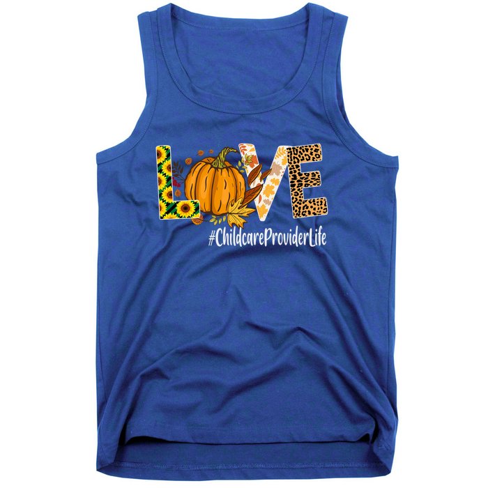 Care Provider Love Fall Pumpkin Leopard Halloween Cute Gift Tank Top