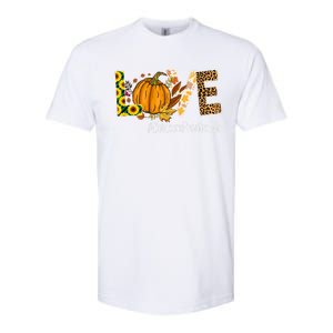 Care Provider Love Fall Pumpkin Leopard Halloween Cute Gift Softstyle CVC T-Shirt