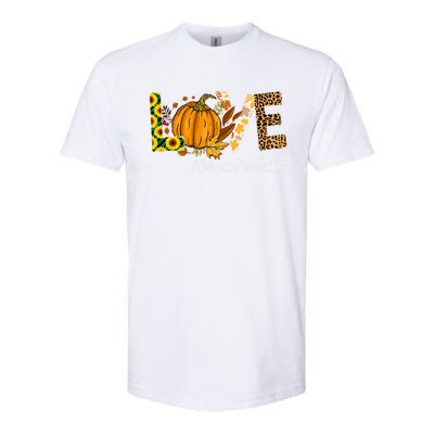 Care Provider Love Fall Pumpkin Leopard Halloween Cute Gift Softstyle CVC T-Shirt