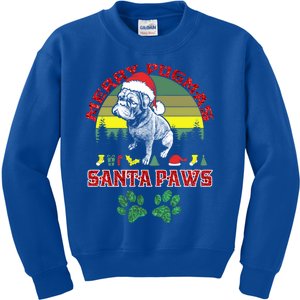 Christmas Pug Lover Merry Pugmas Santa Paws Fun Xmas Cool Gift Kids Sweatshirt