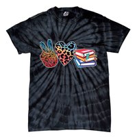 Cute Peace Love Books Reading Fan Book Lover Tie-Dye T-Shirt