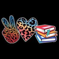 Cute Peace Love Books Reading Fan Book Lover Tie-Dye T-Shirt